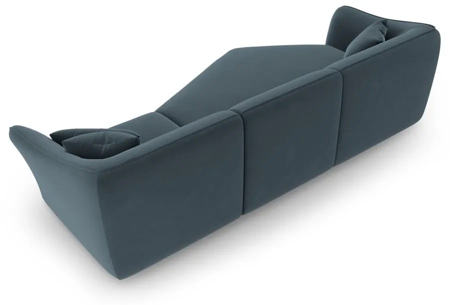 Niebieski aksamitny narożnik Tokyo – Cosmopolitan Design
