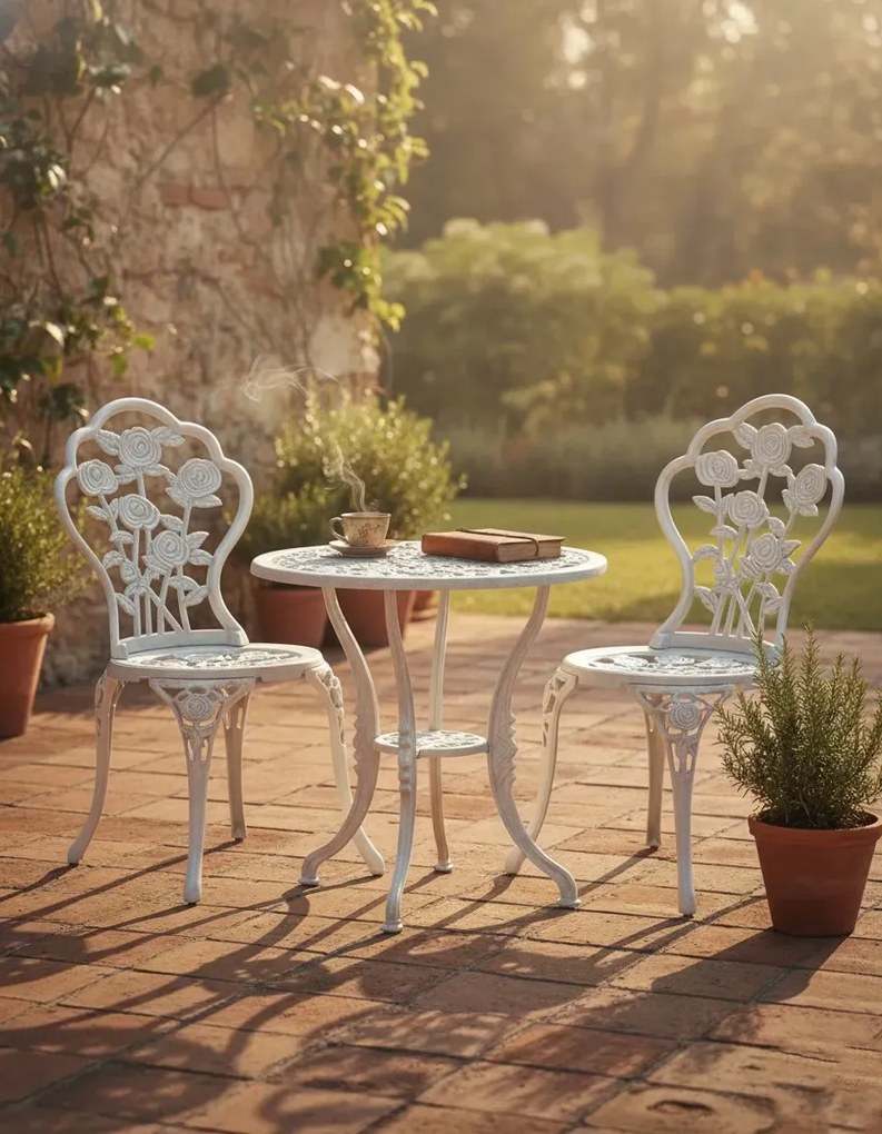 Zestaw metalowych krzeseł ogrodowych W4-B19