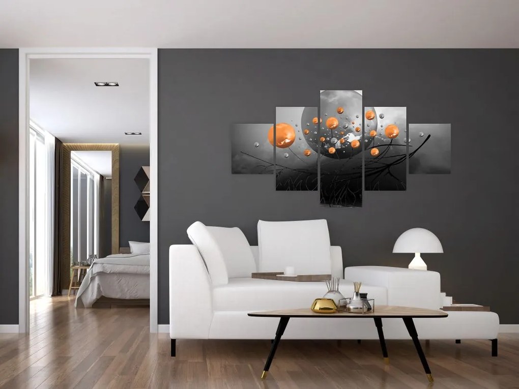 Obraz pomarańczowych kul (125x70 cm)
