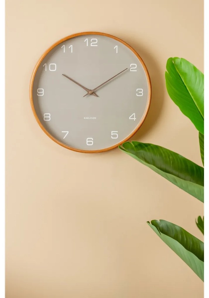 Karlsson 5993GY designerski zegar ścienny szary, średnica 40 cm