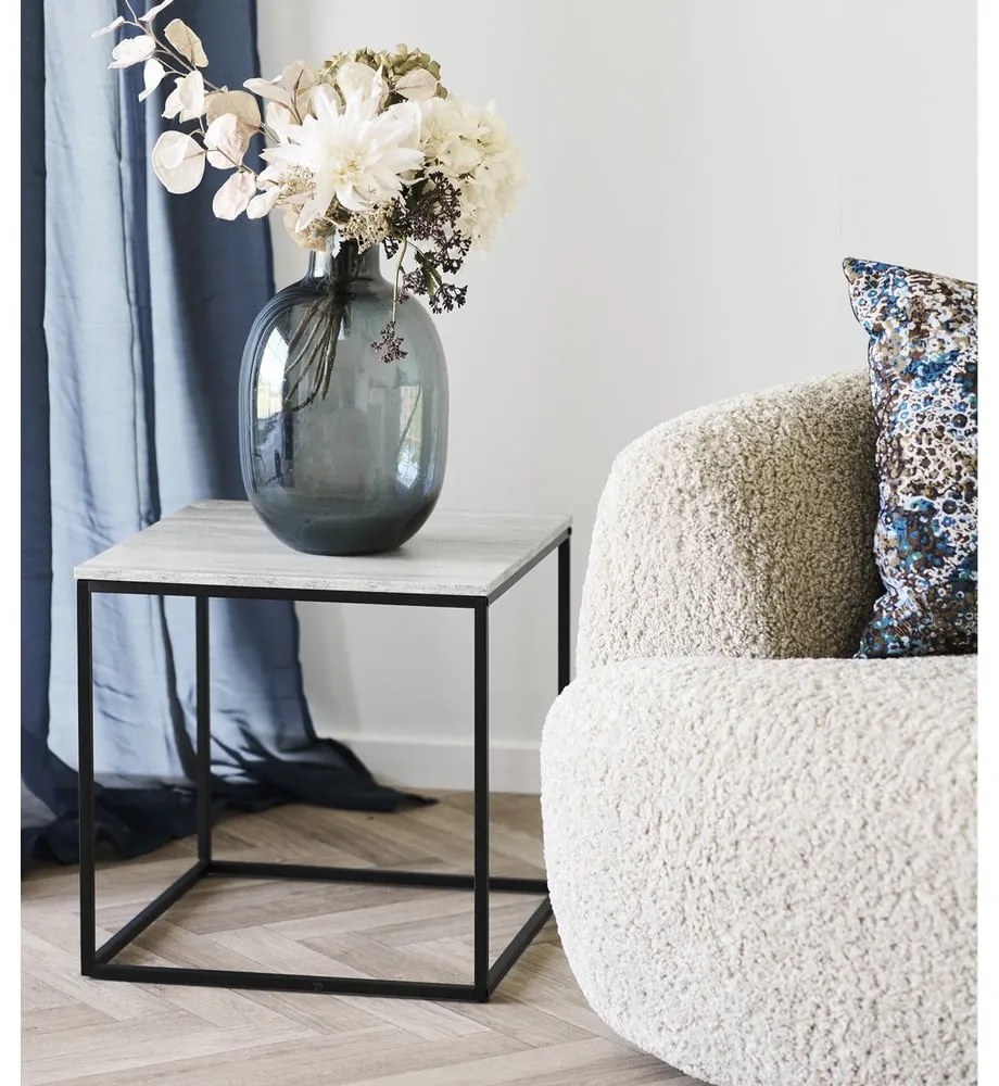 Stolik w dekorze kamienia 45x45 cm Vita – House Nordic