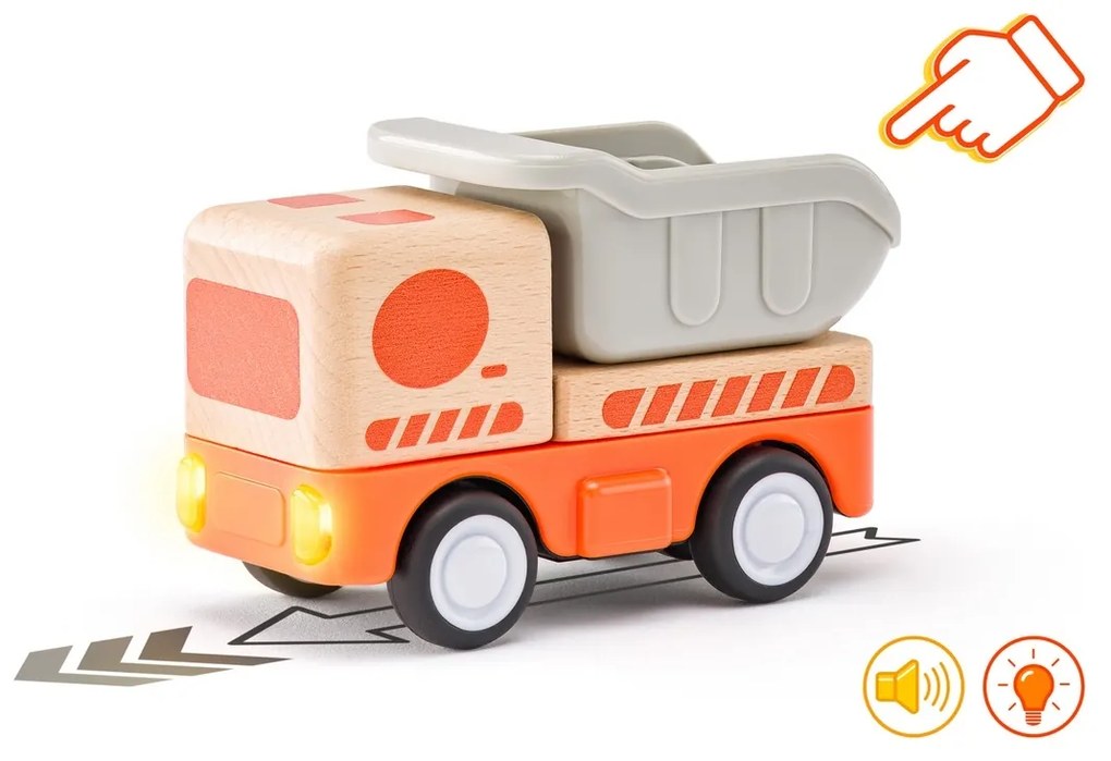 Woody Auto ładowarka z dźwiękami i światłem, kołozamachowe