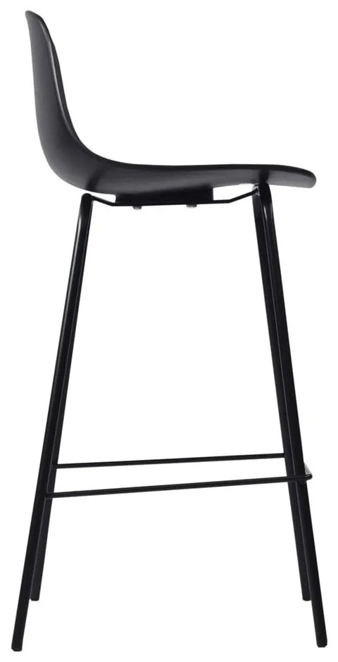 Czarny plastikowy hoker (wysokość siedziska 67,5 cm) Whitby – Unique Furniture