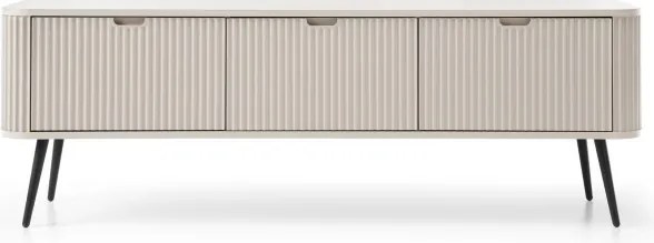 ZURI Szafka RTV-168 kaszmirowa | czarne nogi