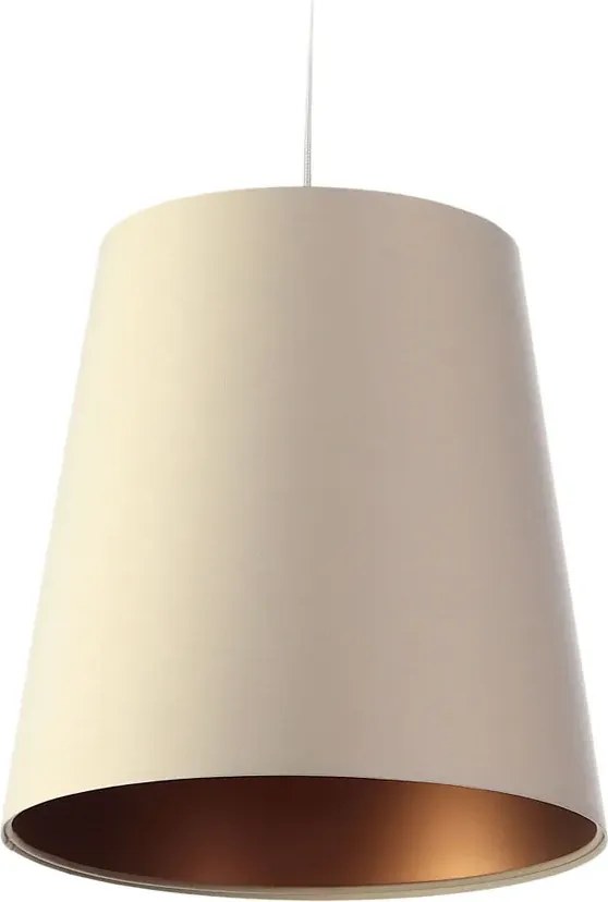 Kremowo-miedziana lampa wisząca z abażurem - 3X S405 P8-M78