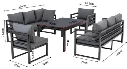 SAN REMO LIKA-TEX® - luksusowy zestaw ogrodowy