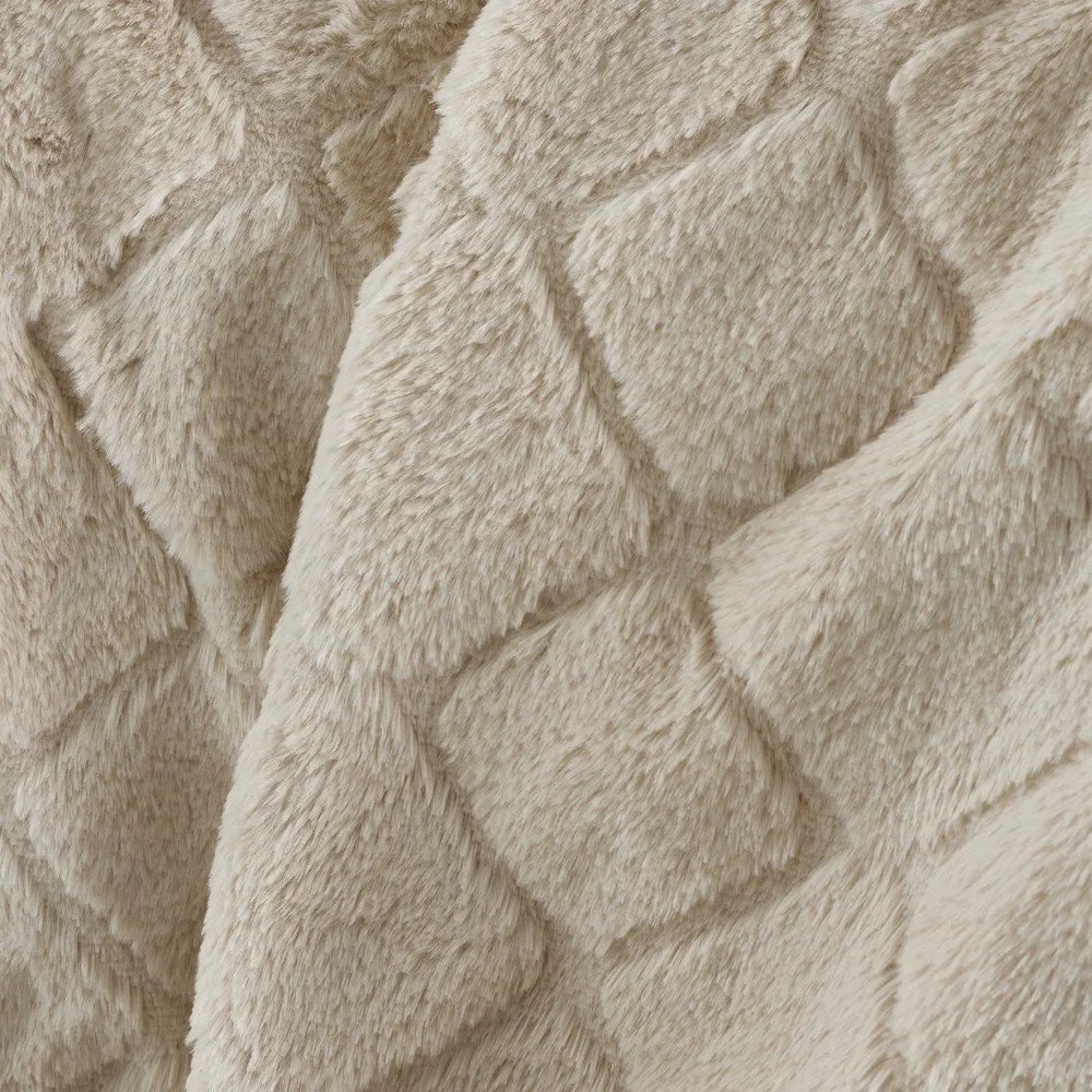 Beżowy koc z mikropluszu 130x170 cm Cosy Diamond – Catherine Lansfield