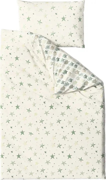 PrzytulneMieszkanie.pl PrzytulneMieszkanie.pl Pościel z mikrofibry TREES & STARS zielona Rozmiar pościeli: 2 szt 70 x 90 cm | 200 x 220 cm