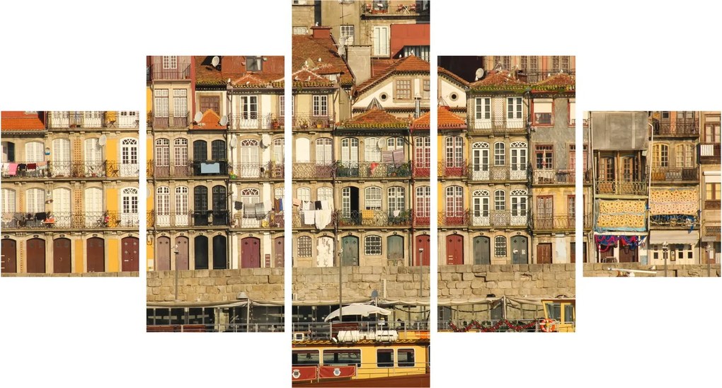 Obraz - Dzielnica Waterfront, Portugalia (125x70 cm)