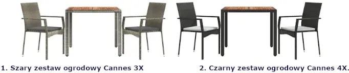 Zestaw ogrodowy z poduszkami na krzesła - Antika 4X
