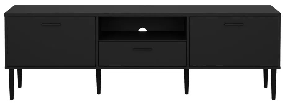 Czarna szafka pod TV 177x57 cm Media – Tvilum