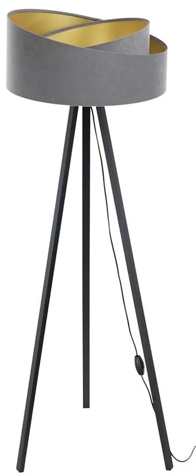 Lampa stojąca GALAXY 1xE27/60W/230V szara/wenge