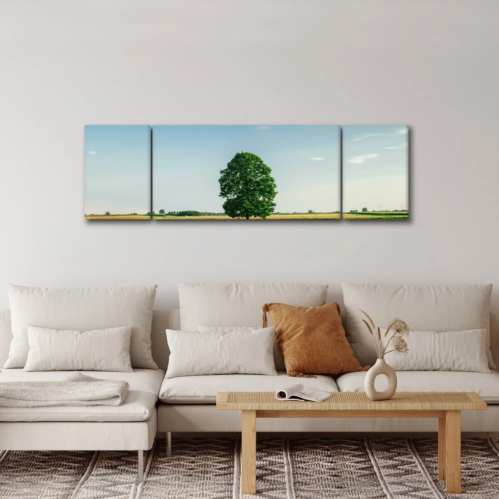 Obraz drzewa na łące (170x50 cm)