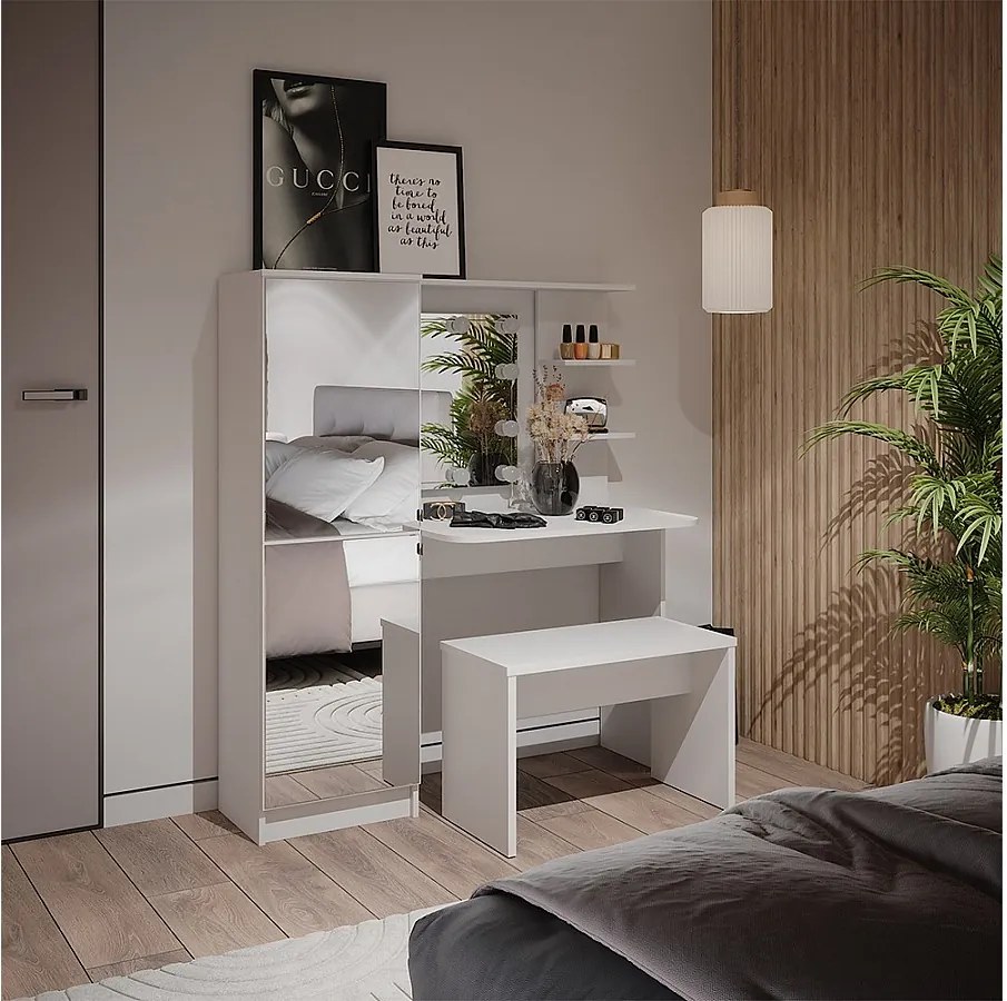 Toaletka biały 123x33x141.2 jasmin