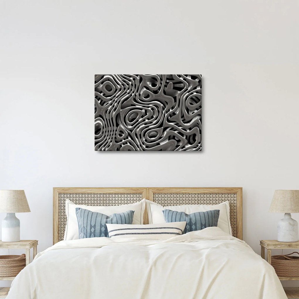 Obraz - Metaliczna abstrakcja (70x50 cm)