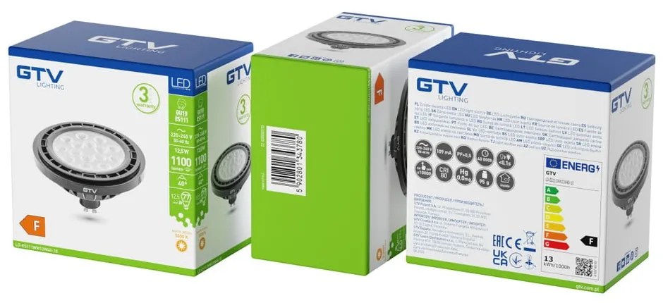 Żarówka LED z gwintem GU10, 12,5 W – GTV