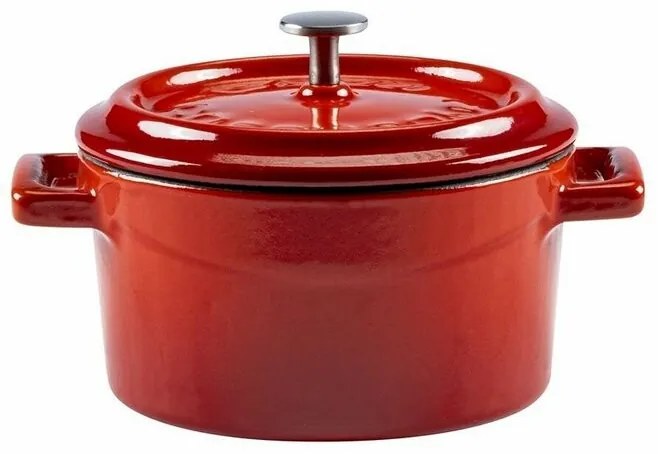 LAVA Metal Garnek żeliwny śr. 10 cm, czerwony, 0,35 l