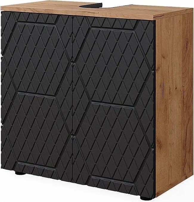 Szafka pod umywalkę antracyt o strukturze plastra miodu 60x30x59 irma