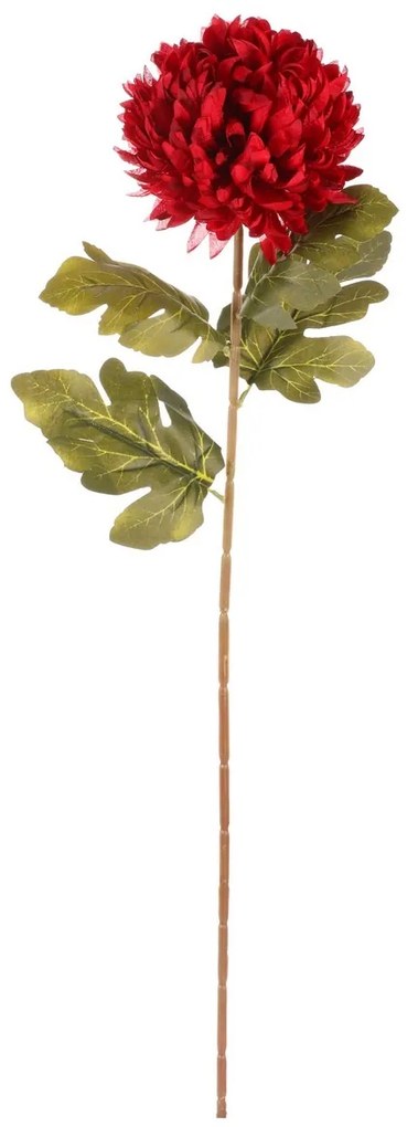 Chryzantema czerwona - sztuczny kwiat cięty, 73 cm