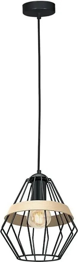 Lampa loftowa wisząca czarna R5-E18