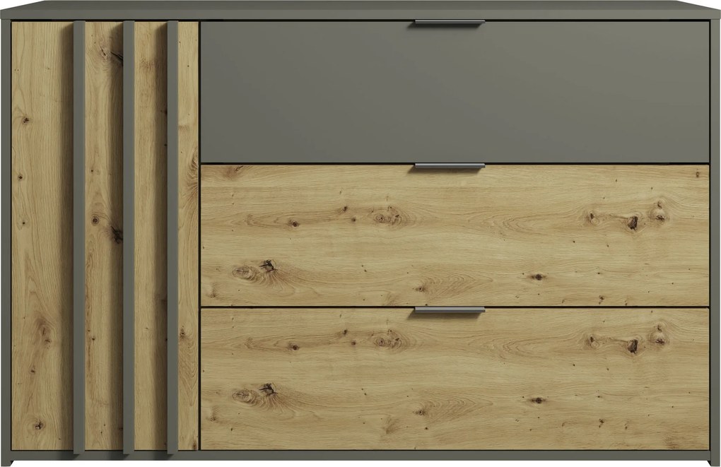 Komoda MERIDIAN 125 cm do Salonu Sypialni Szary
