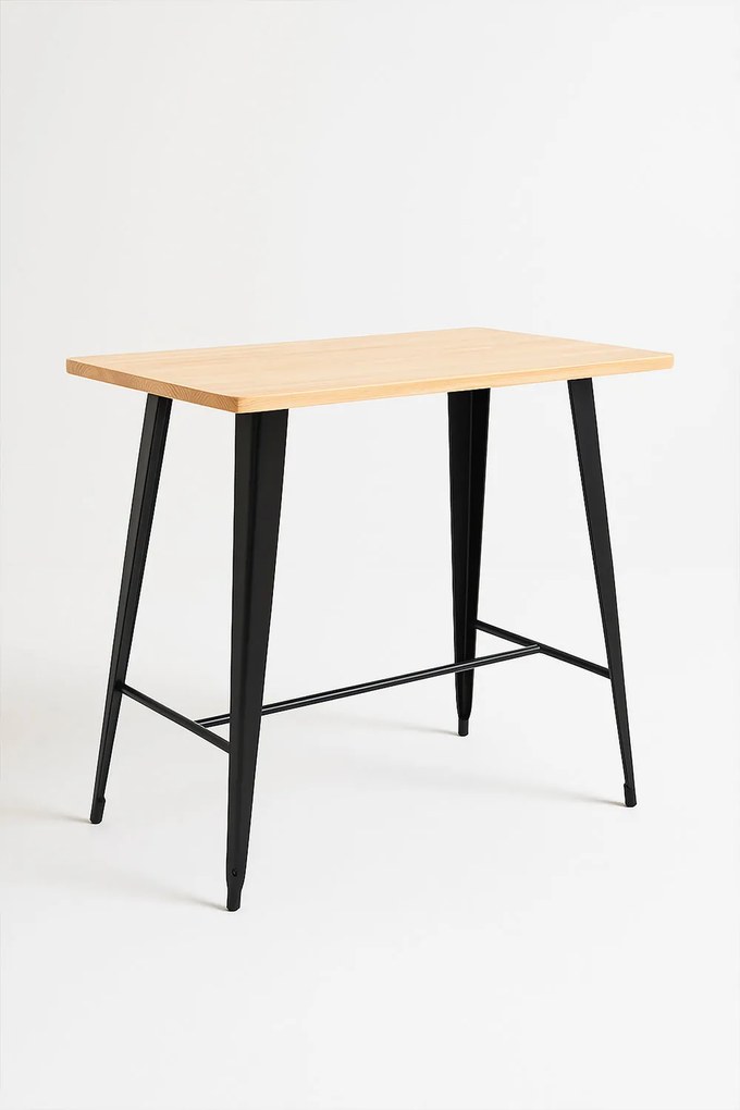 Stó Torix Wysoki Prostoktny Drewno Naturalne