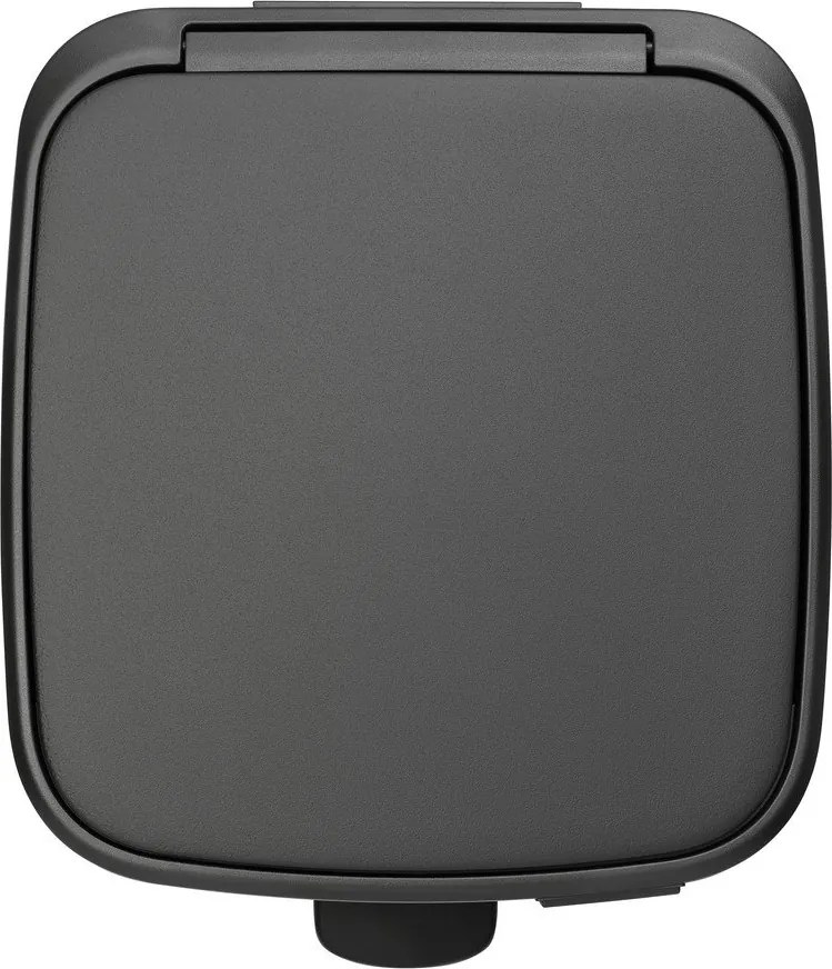 Ciemnoszary stalowy kosz na śmieci z pedałem 30 l Bo – Brabantia