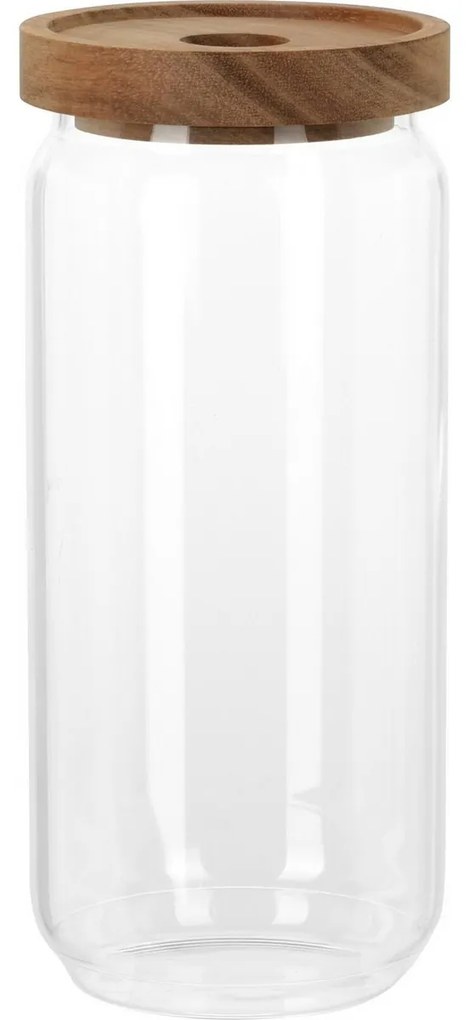 Szklany pojemnik z akacjową pokrywką 1000 ml, 1 l