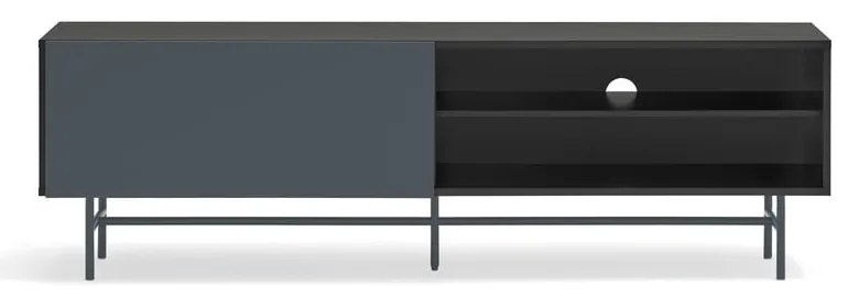 Czarno-antracytowa szafka pod TV 180x56 cm Nube – Teulat