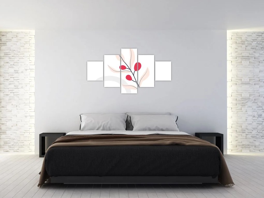 Obraz - Różowa abstrakcja kwiatowa N⁰3 (125x70 cm)