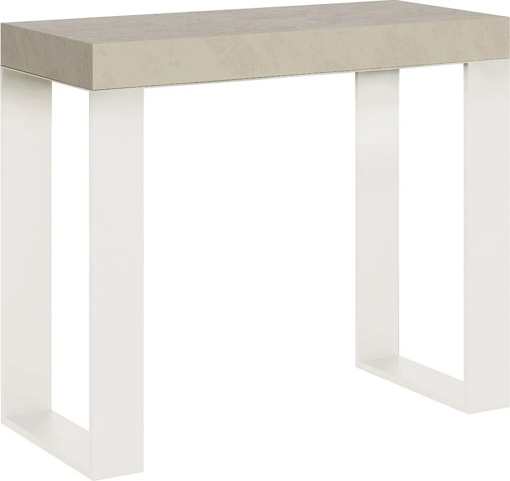 Konsola rozkładana 90x40/300 cm Tecno telaiKaszmir rama w kolorze Białym