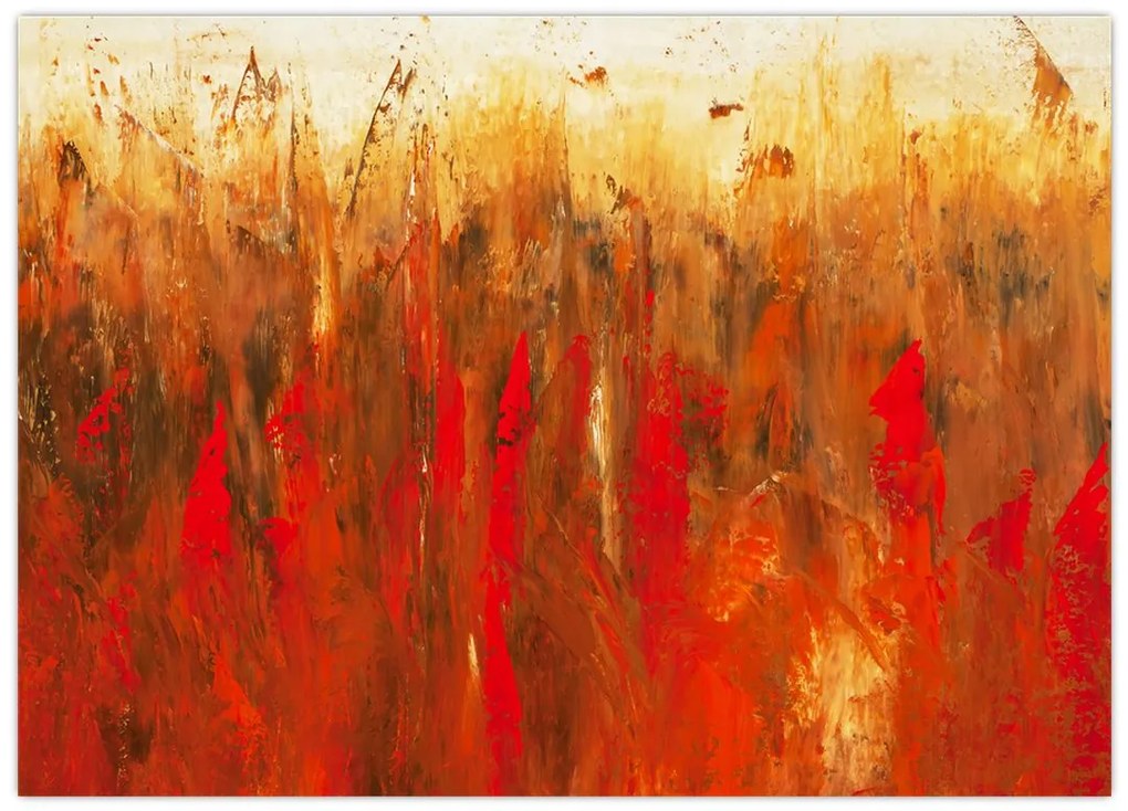 Obraz na szkle malowanej abstrakcji (70x50 cm)