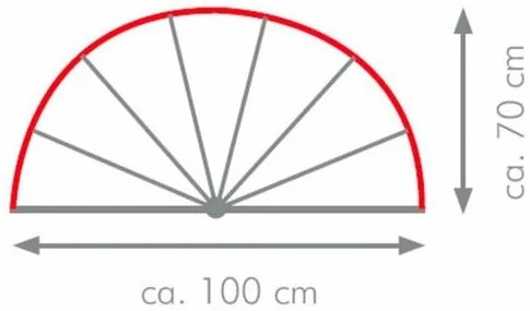 RIDDER 58200 Kabina prysznicowa składana Ombrella100 x 70 cm, przezroczysta