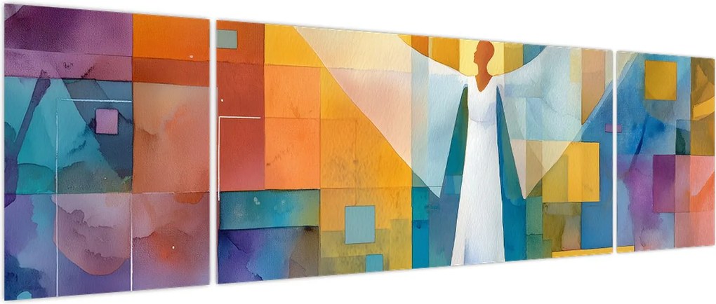 Obraz - Geometryczny anioł (170x50 cm)
