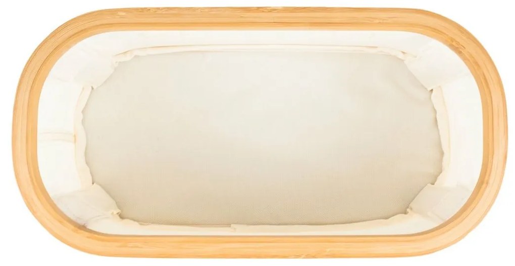 Pojemnik do przechowywania G21 30 x 15 x 15 cm,bambusowy z pokrywką, beżowy