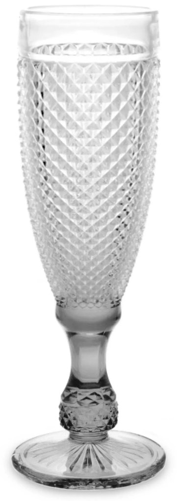Kieliszek do szampana z kryształowym wzorem, 185 ml, 6 sztuk
