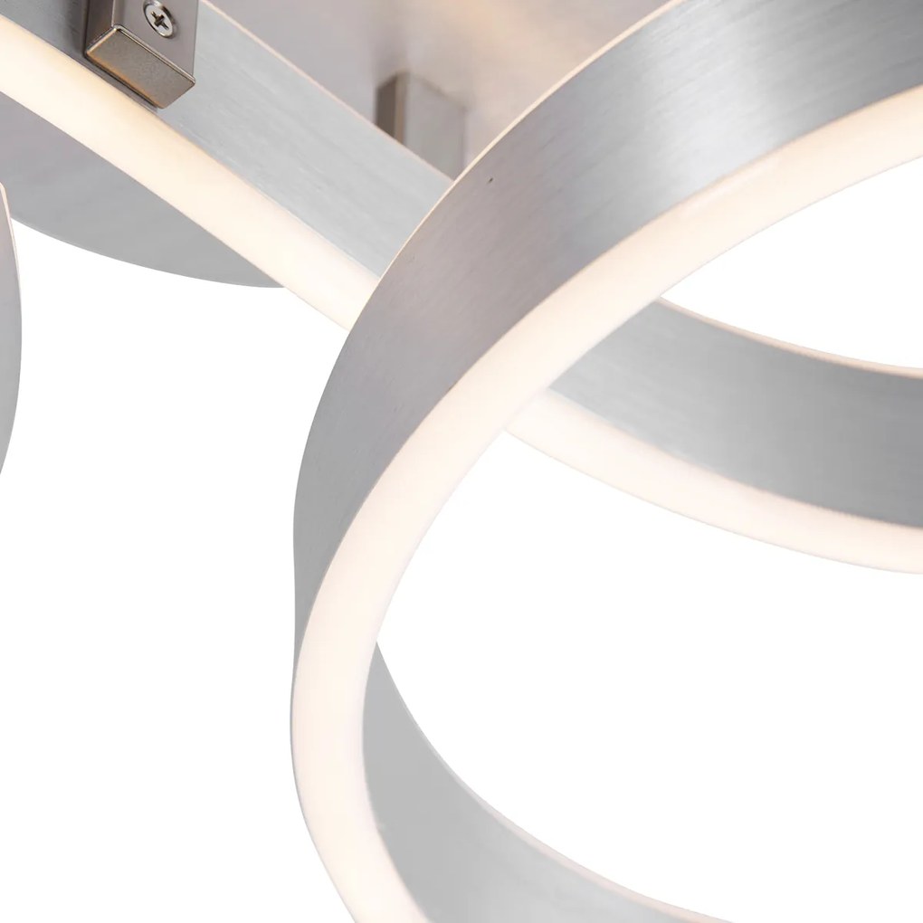 Designerska lampa sufitowa ze stali z 3-stopniowym ściemnianiem LED - FrankDesignerski Oswietlenie wewnetrzne