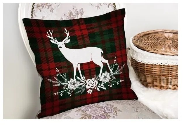 Tekstylna poszewka na poduszkę ze świątecznym motywem 43x43 cm – Mila Home