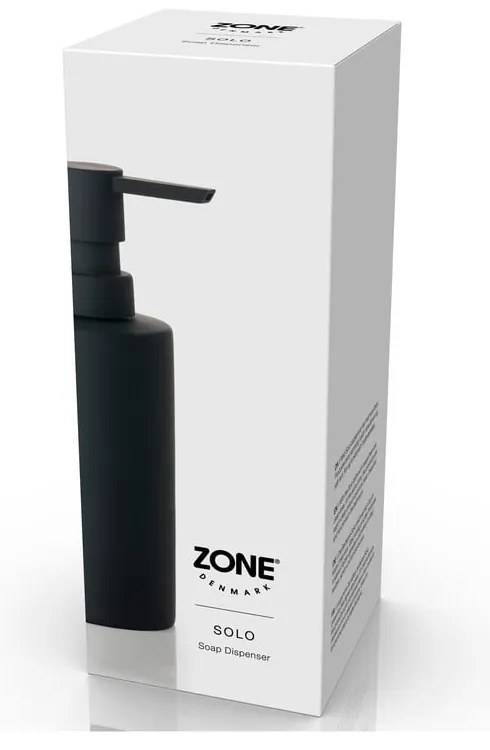 Czarny ceramiczny dozownik do mydła 250 ml Solo − Zone