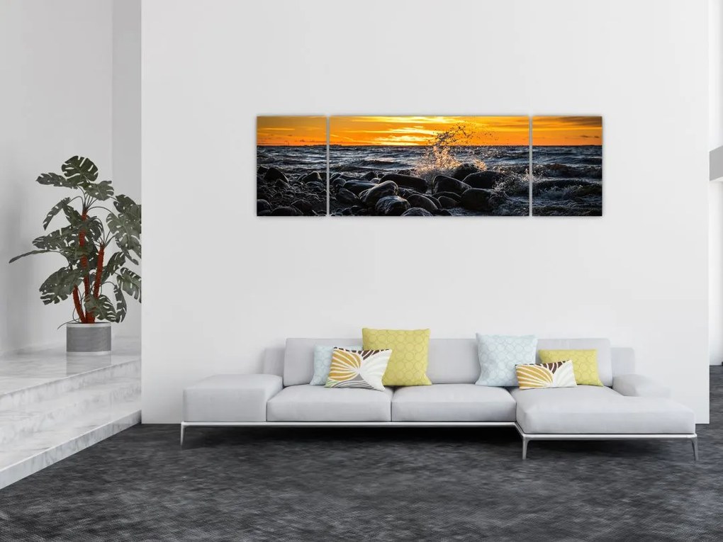 Obraz fal morskich (170x50 cm)