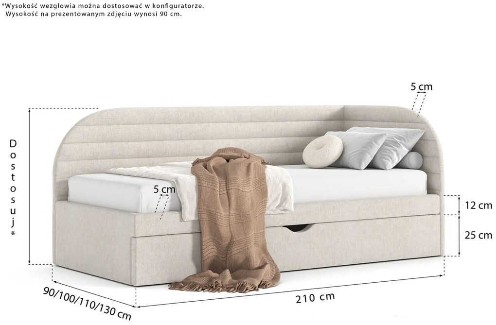 Łóżko Ammo z szufladą