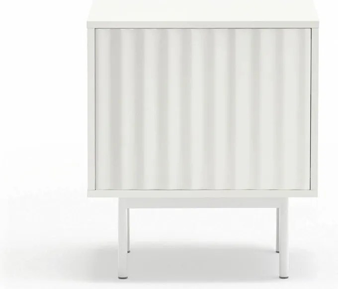 Biała szafka nocna z matowym wykończeniem Sierra – Teulat
