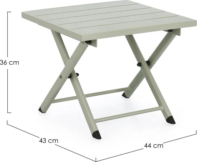 Aluminiowy stolik ogrodowy 43x44 cm Taylor – Bizzotto