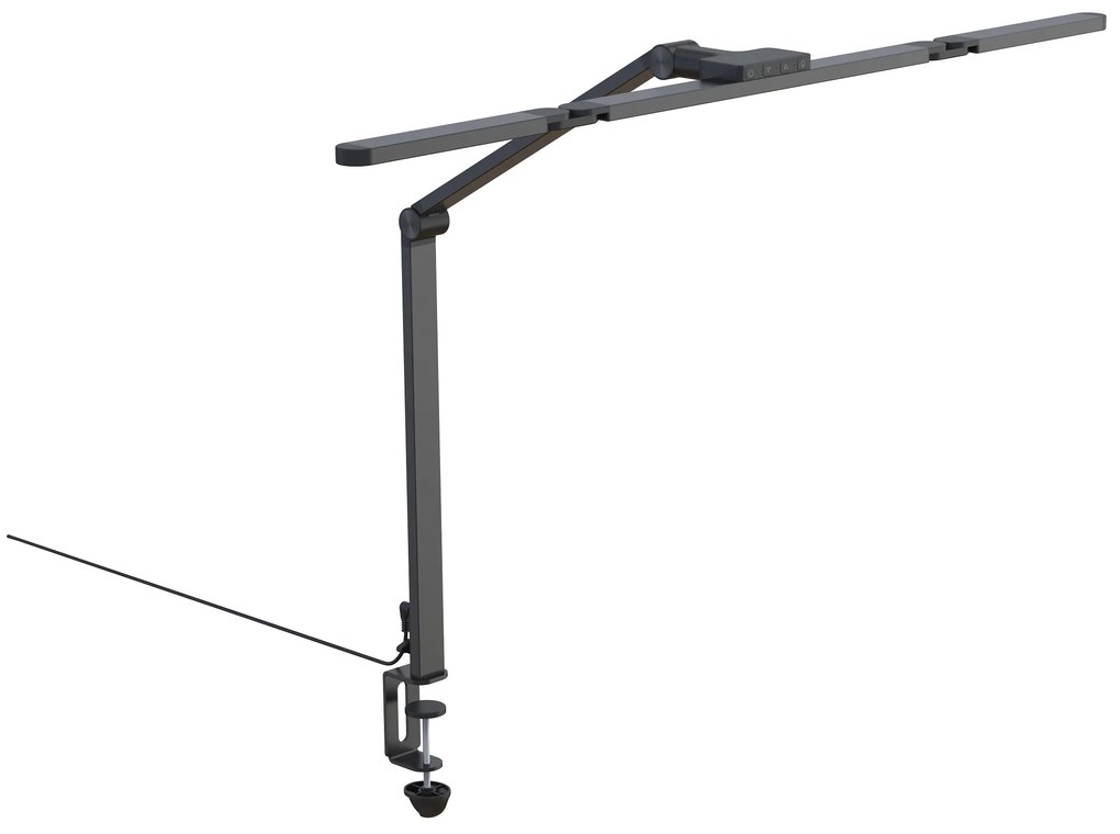 Lampa LED na biurko CLARIO, zacisk, pilot zdalnego sterowania