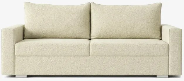 Sofa z Funkcją Spania DRAVOS Kremowa Welurowa Nowoczesna