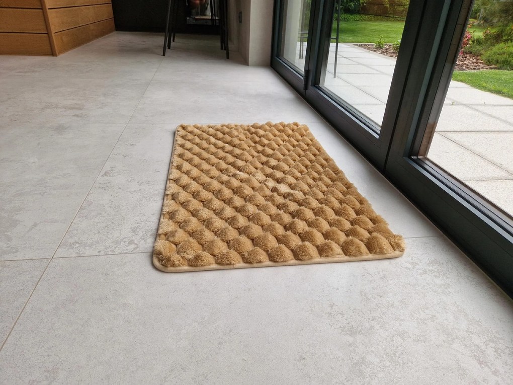 Dywanik antypoślizgowy Jasny Brąz 50x80 cm Dekoracyjny gumowy Uniwersalny