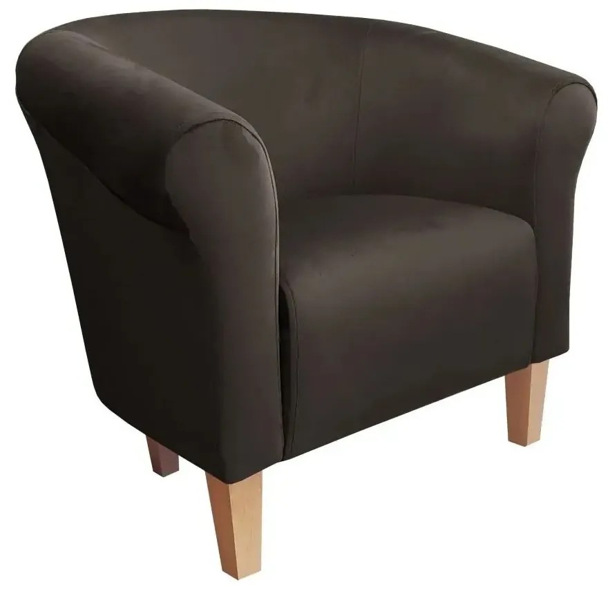 Fotel DRAWA 1 VELVET brązowy powstawowy ATOS