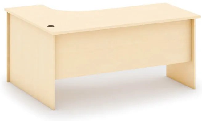 Biurko ergonomiczne MIRELLI, prawe, brzoza