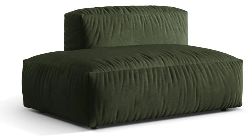 Zielony aksamitny moduł sofy (lewostronny) Martina – Micadoni