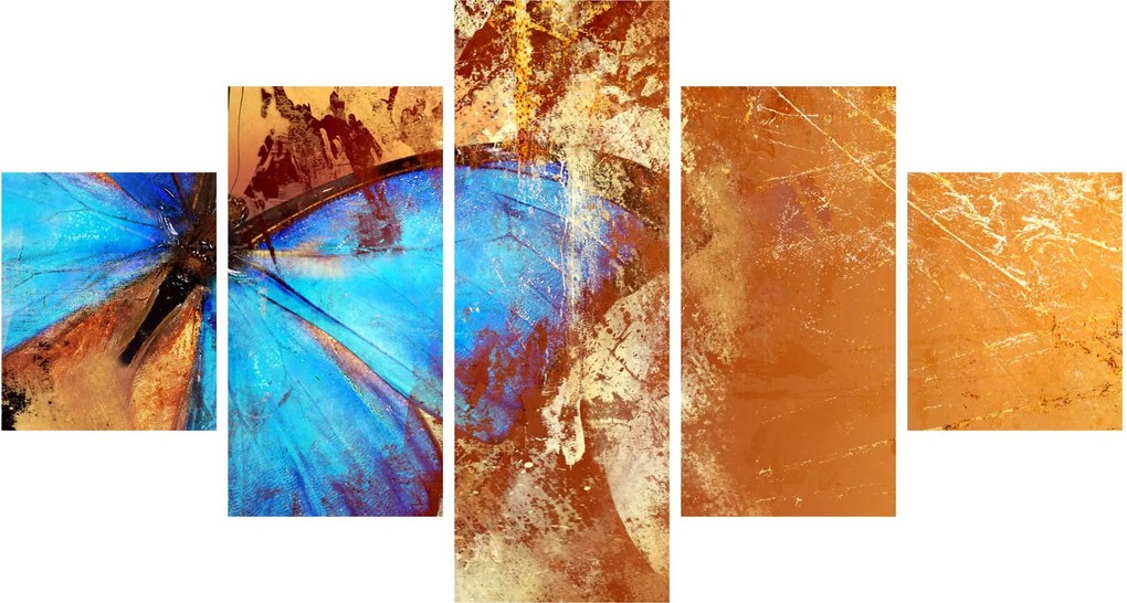 Obraz - Niebieski motyl (125x70 cm)
